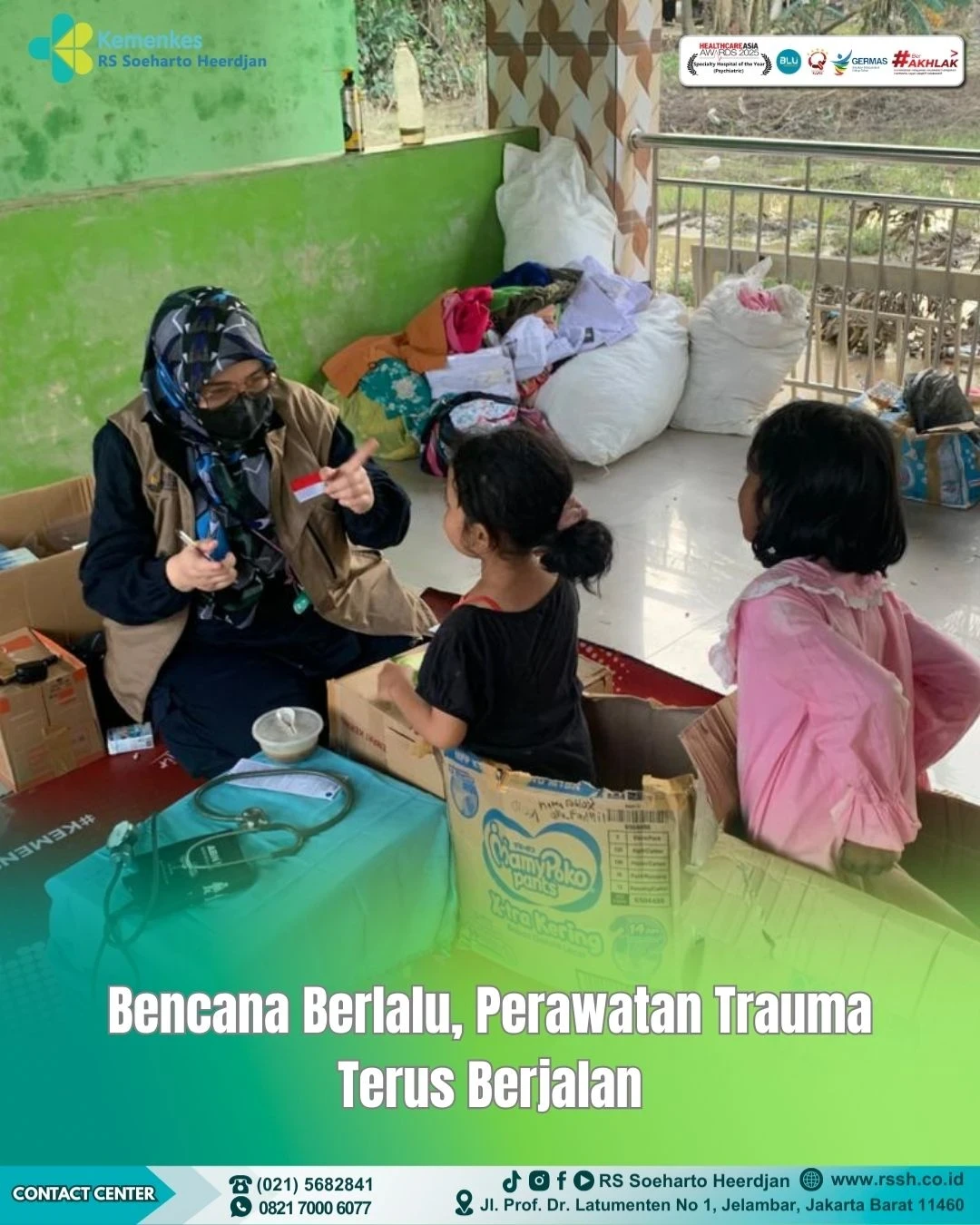 Bencana Berlalu, Perawatan Trauma Terus Berjalan