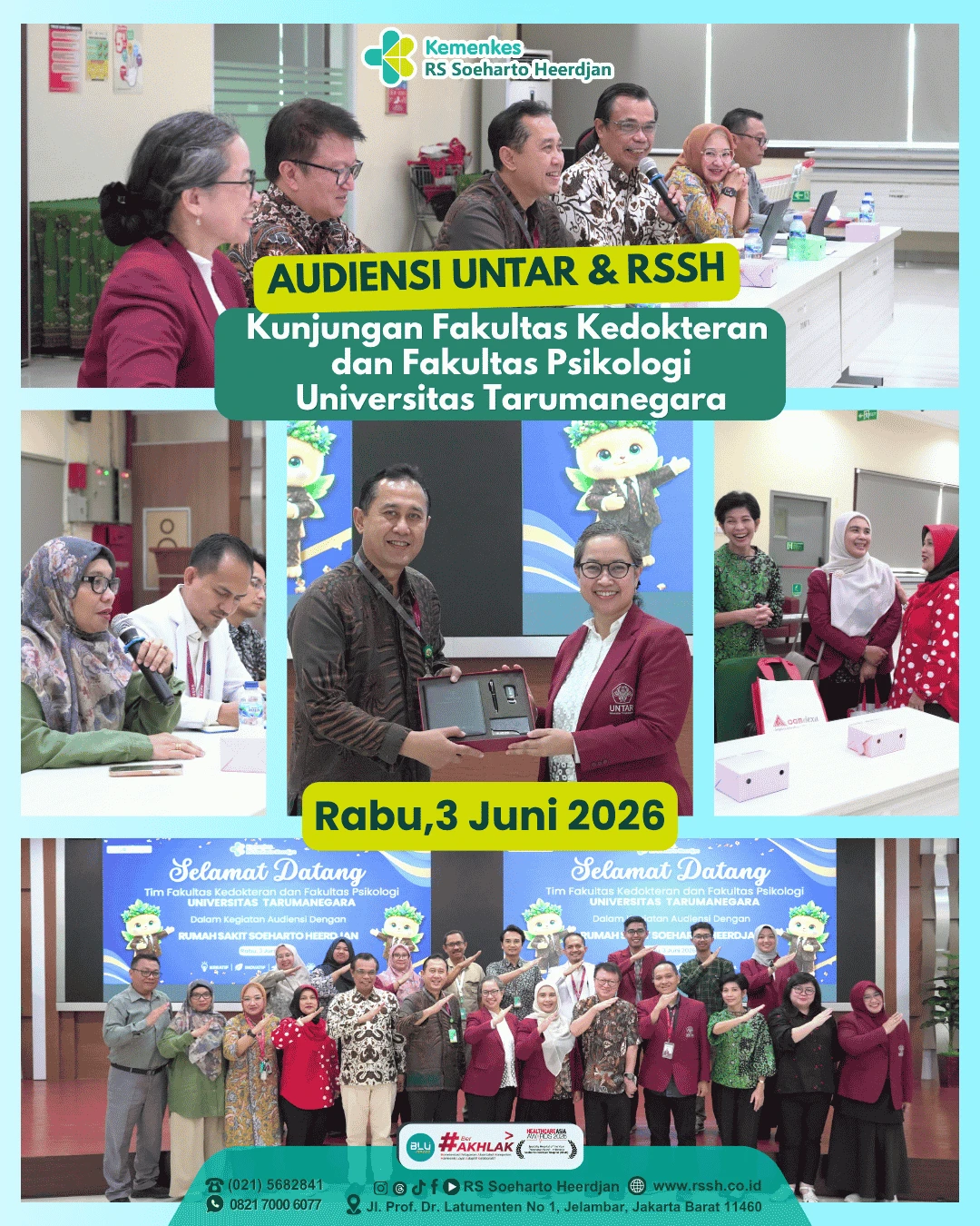 Audiensi Universitas Tarumanagara dan RS Soeharto Heerdjan Bahas Rencana Kerja Sama Pendidikan dan Penelitian
