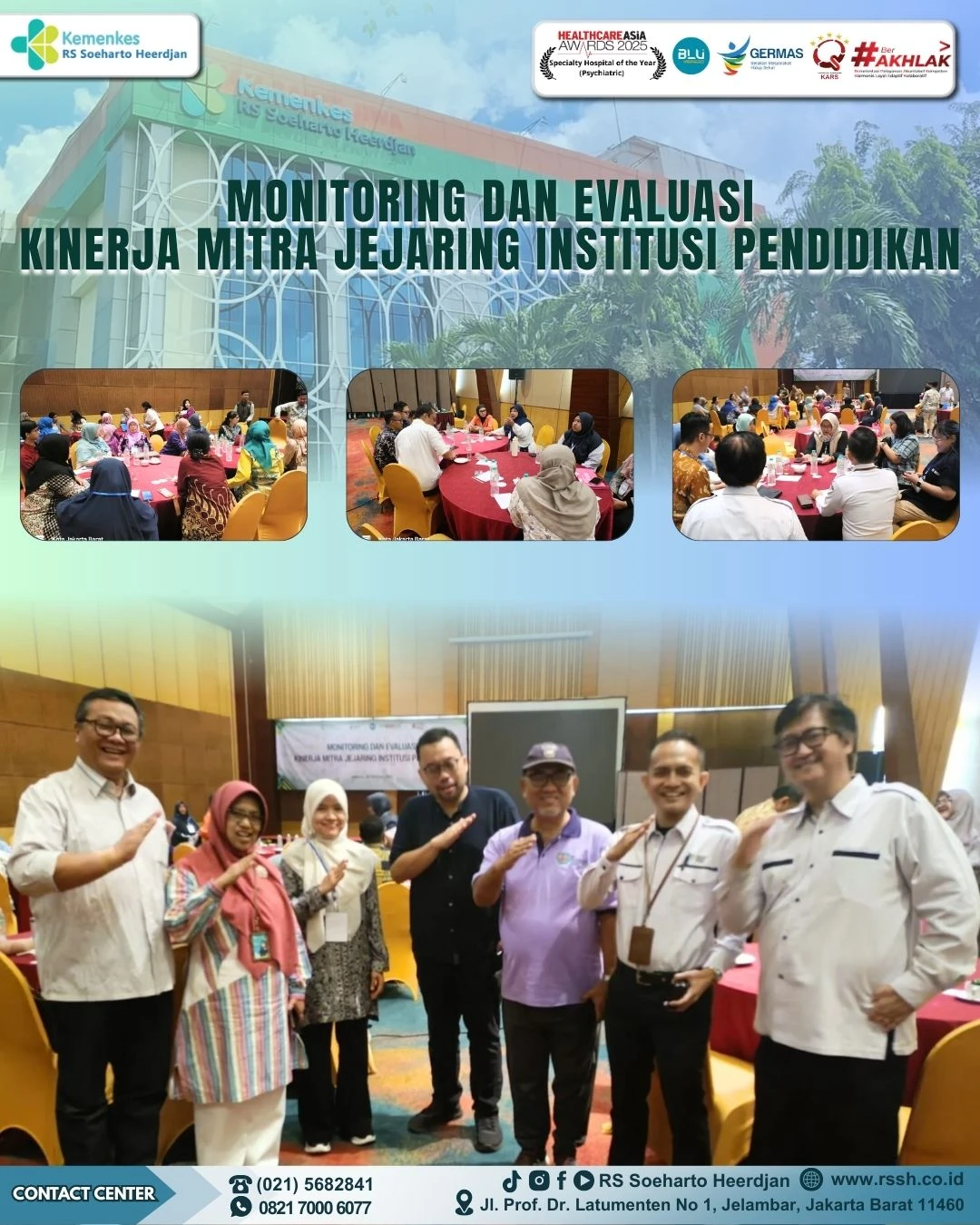 RS Soeharto Heerdjan Selenggarakan Kegiatan Monitoring dan Evaluasi Kerja Sama Mitra Pendidikan