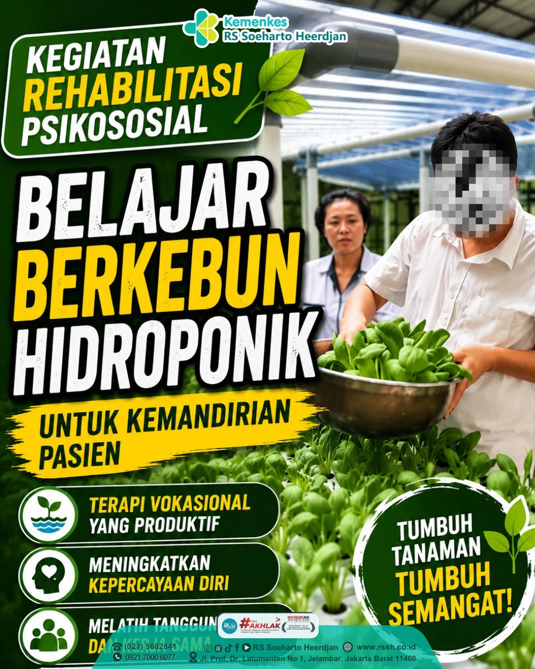 Kegiatan Rehabilitasi Psikososial: Belajar Berkebun Hidroponik untuk Kemandirian Pasien