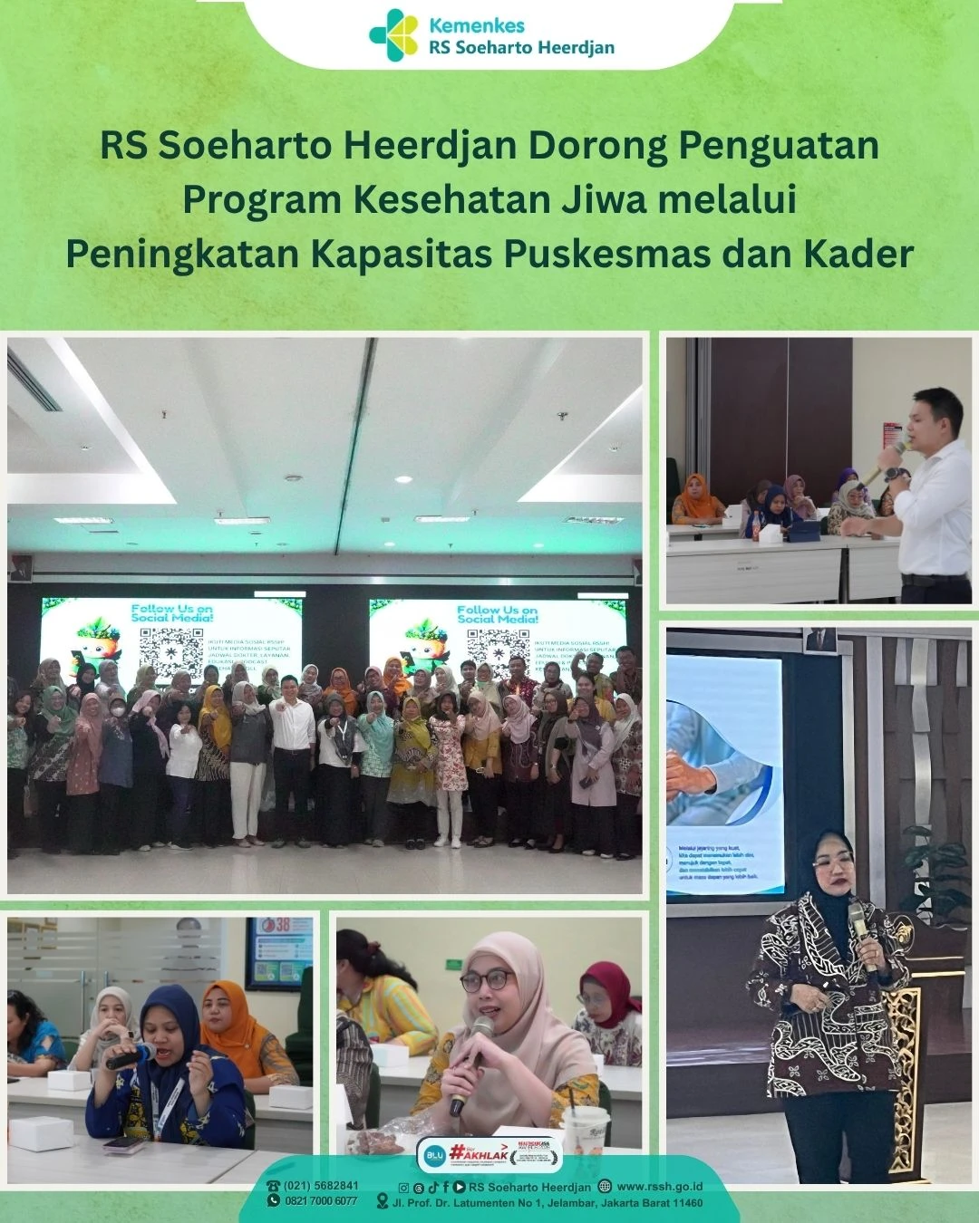 RS Soeharto Heerdjan Dorong Penguatan Program Kesehatan Jiwa melalui Peningkatan Kapasitas Puskesmas dan Kader KESWA